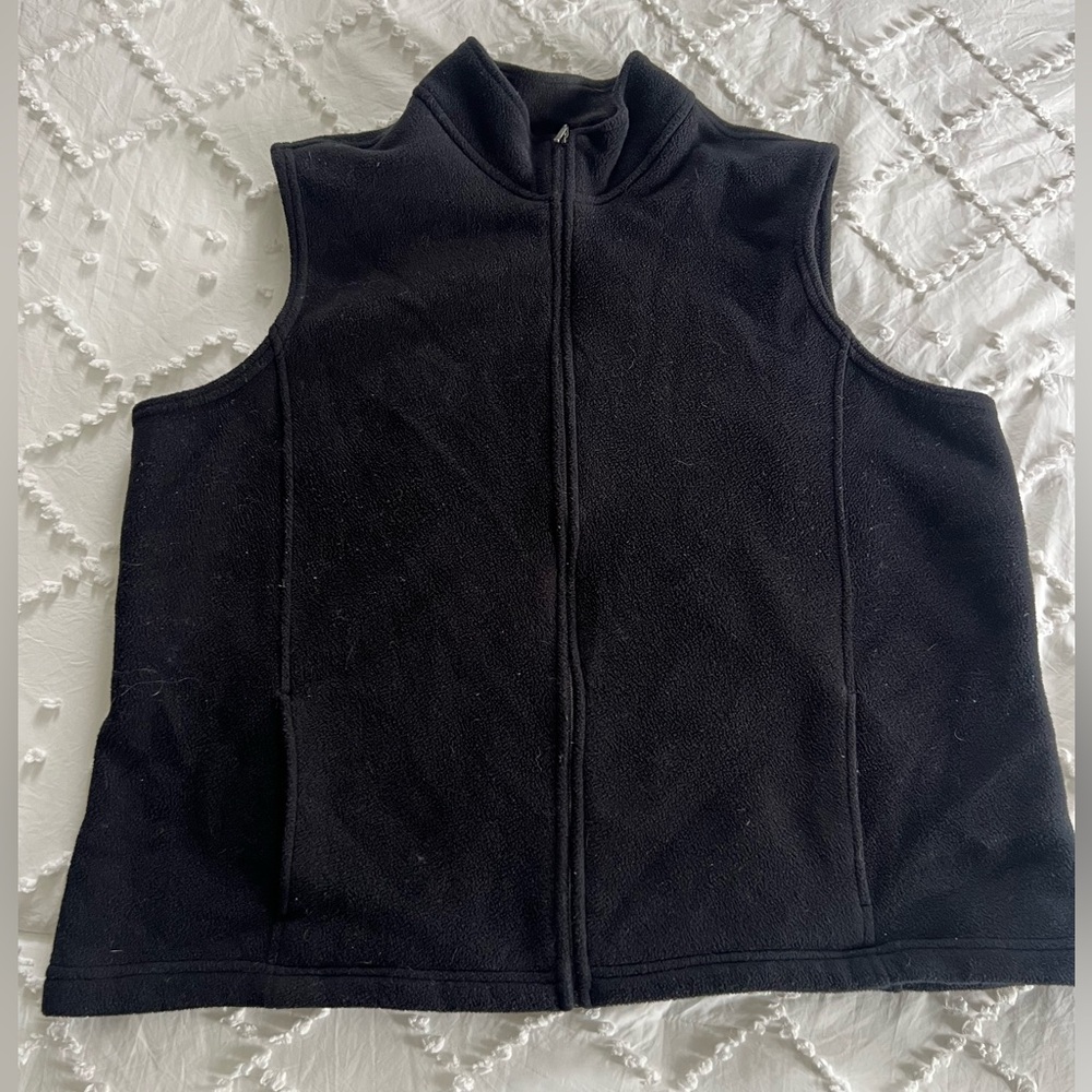 L.L. Bean Black Fleece Vest